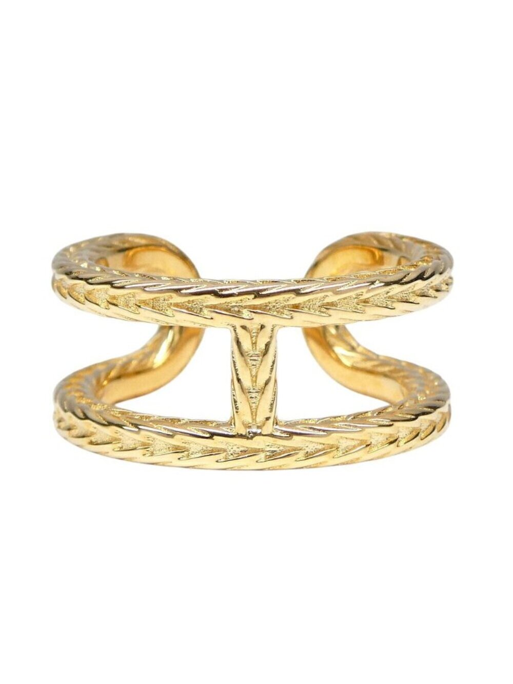 Hermes Ring Chaine D'ancre Danae 54 Yellow Gold